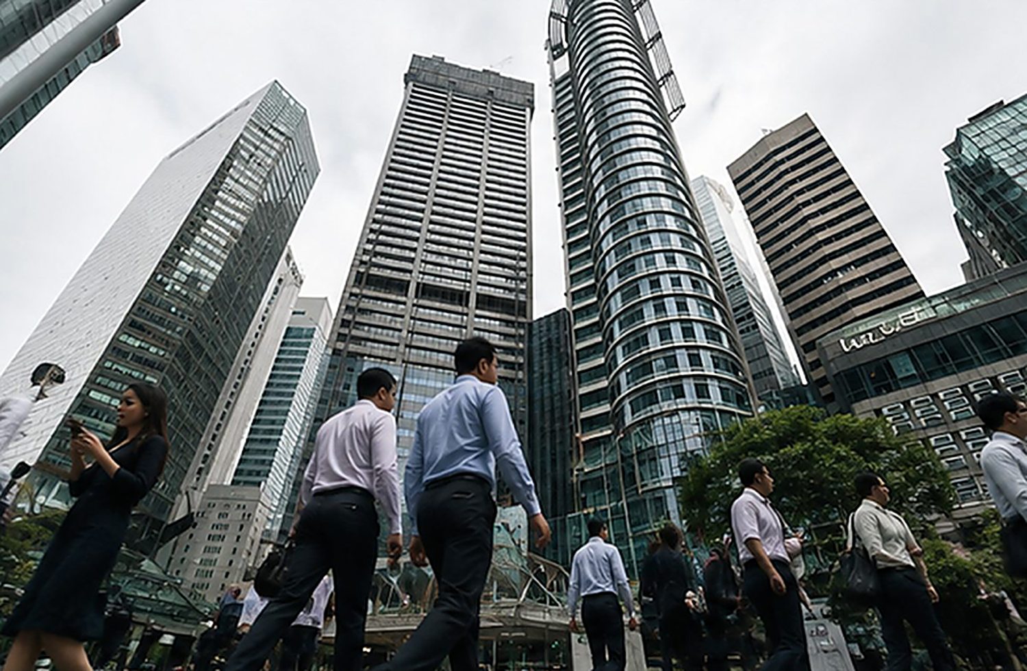 Professionals in Singapore's central business district